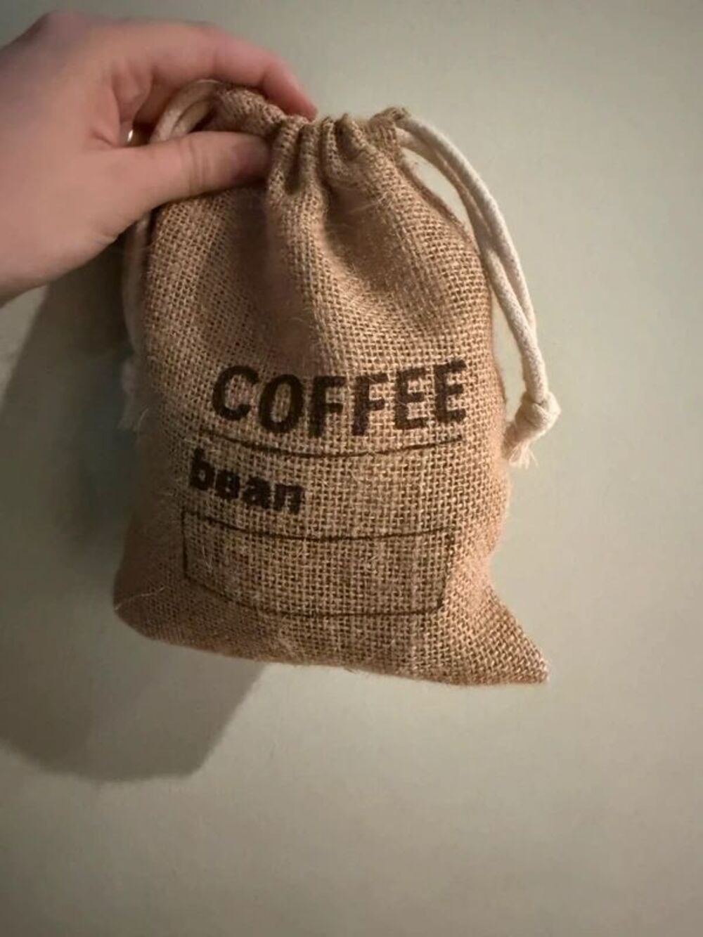 Coffee burlap decor bag